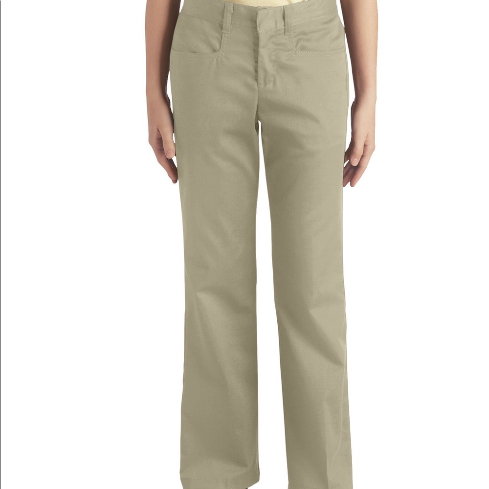 Dickies Khaki Stretch Pants Classic Fit Boot Cut